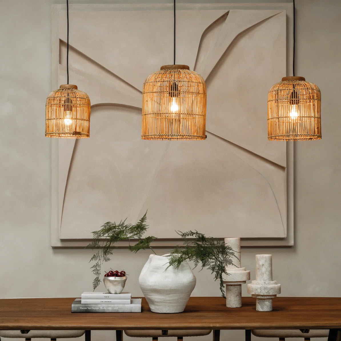 Pendelleuchte Aura, Rattan