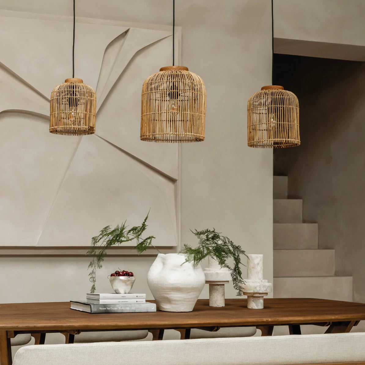 Pendelleuchte Aura, Rattan