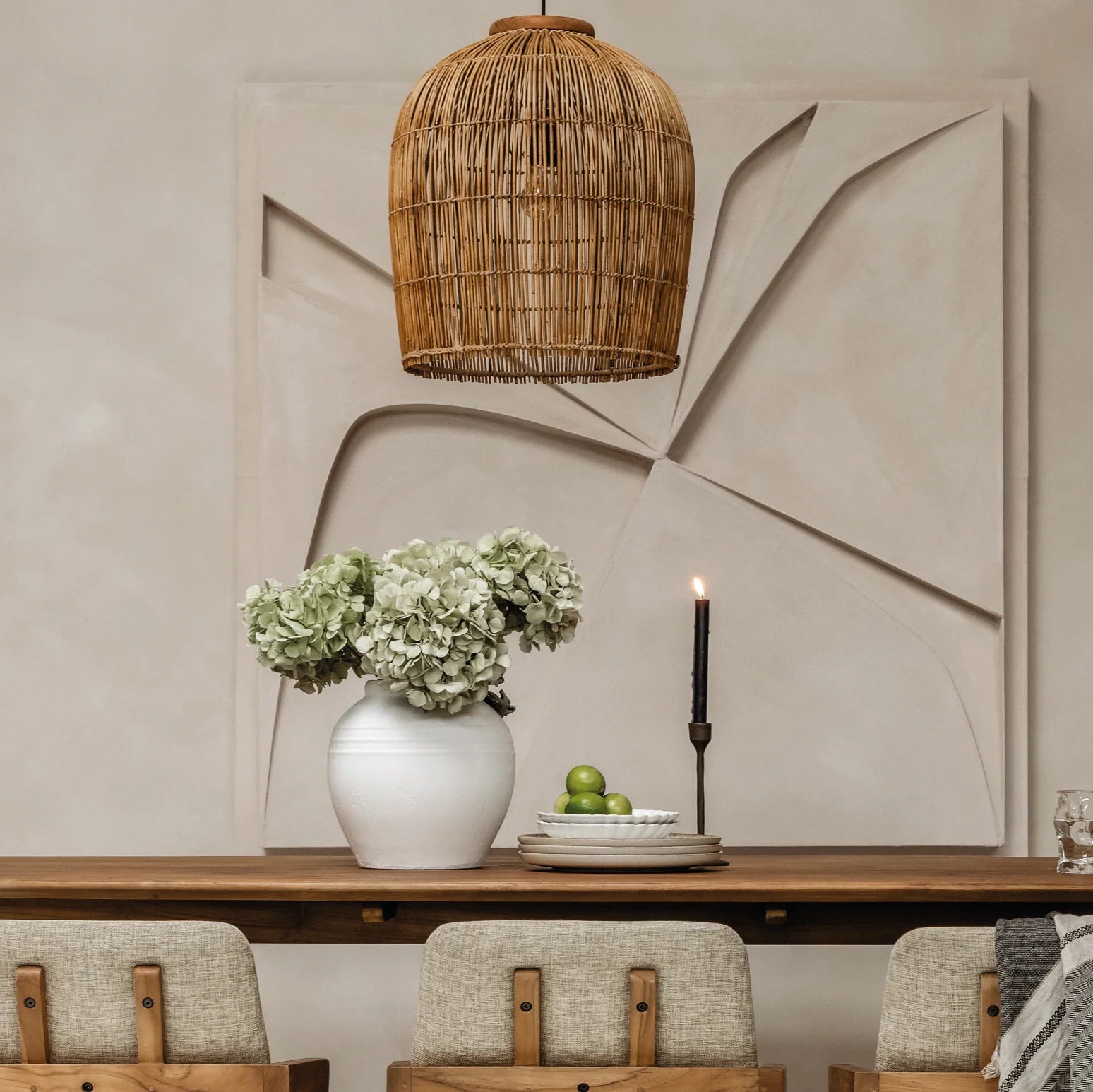 Pendelleuchte Aura, Rattan