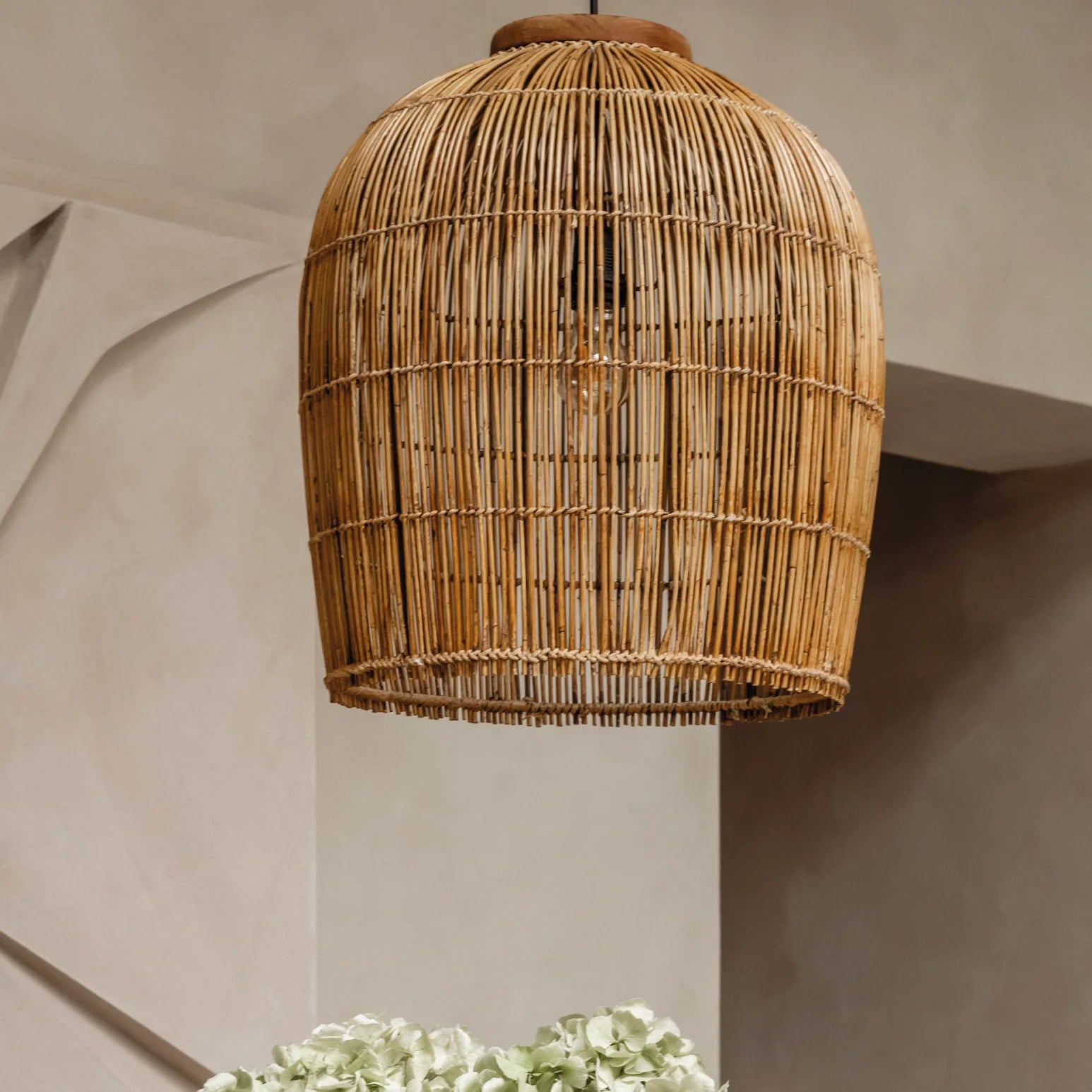 Pendelleuchte Aura, Rattan