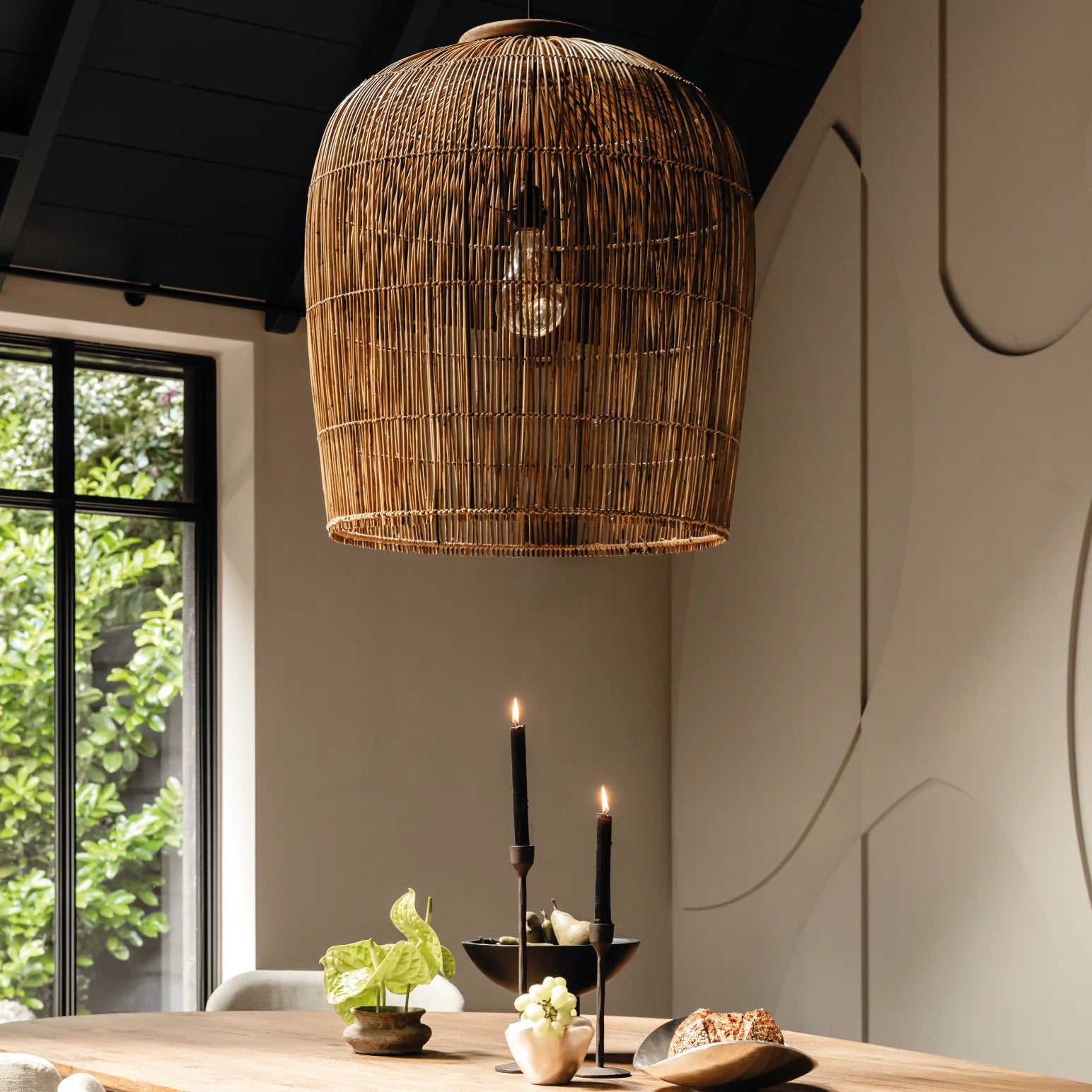 Pendelleuchte Aura, Rattan