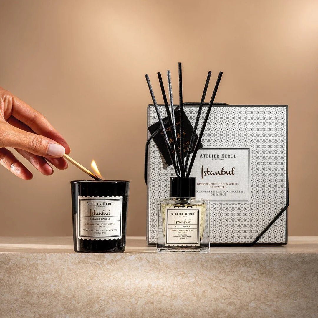 Luxus Geschenkset, Duftstäbchen und - kerze Istanbul von Atelier Rebul