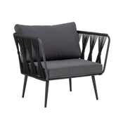 Bloomingville Pavone Loungesessel, Schwarz, Metall - Bloomingville