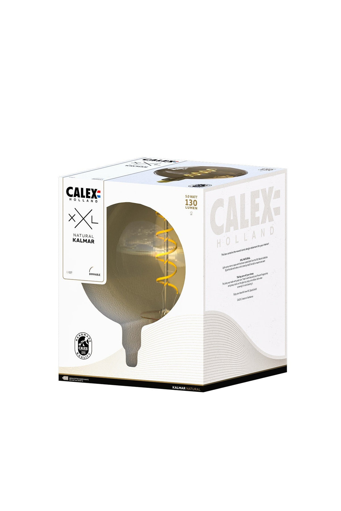Calex XXL Kalmar Natural Spiraal filament 220-240V 5W 130lm 1800K E27 - Calex