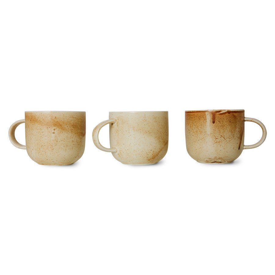 Chef Ceramics: Tasse Rustic, Creme/Braun, 320ml von HKliving