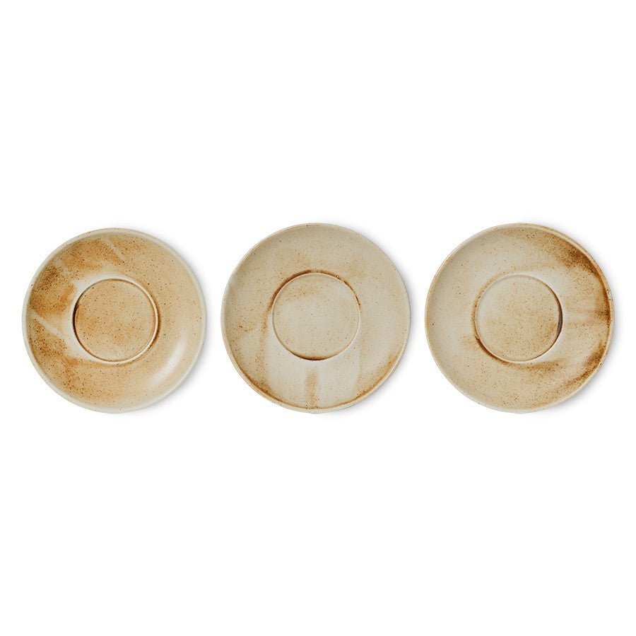 Chef Ceramics: Tasse und Untertasse Rustic, Creme/Braun, 220ml von HKliving