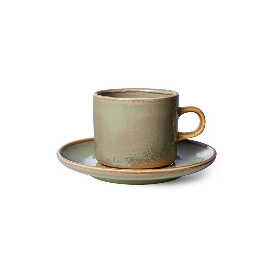 Chef Ceramics: Tasse und Untertasse, Rustic Grün - HKliving