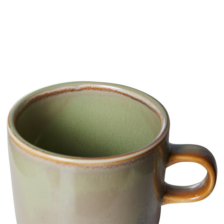 Chef Ceramics: Tasse und Untertasse Rustic, Grün, 220ml von HKliving