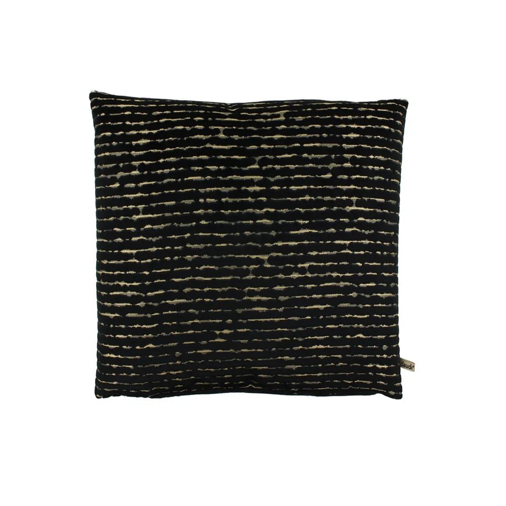 Kissen Zirk, Schwarz/Gold von Claudi
