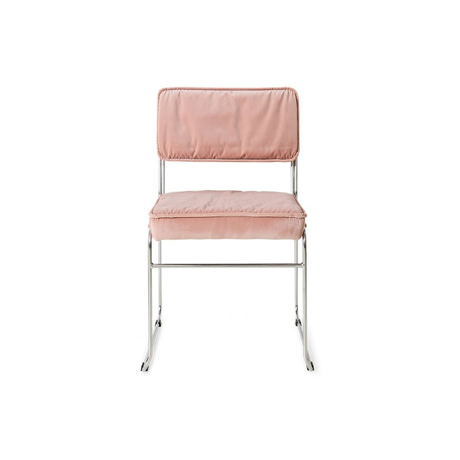 Endless dining chair: velvet, lychee pink von HKliving