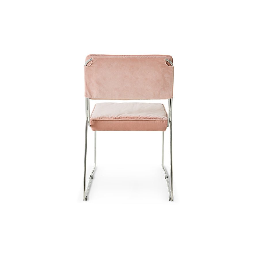 Endless dining chair: velvet, lychee pink von HKliving
