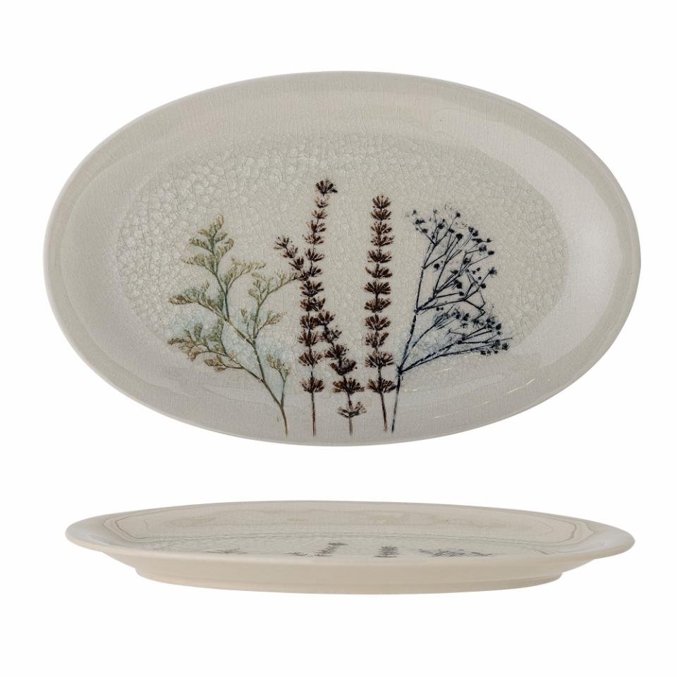 Servierteller Bea, Steingut, Natur von Bloomingville