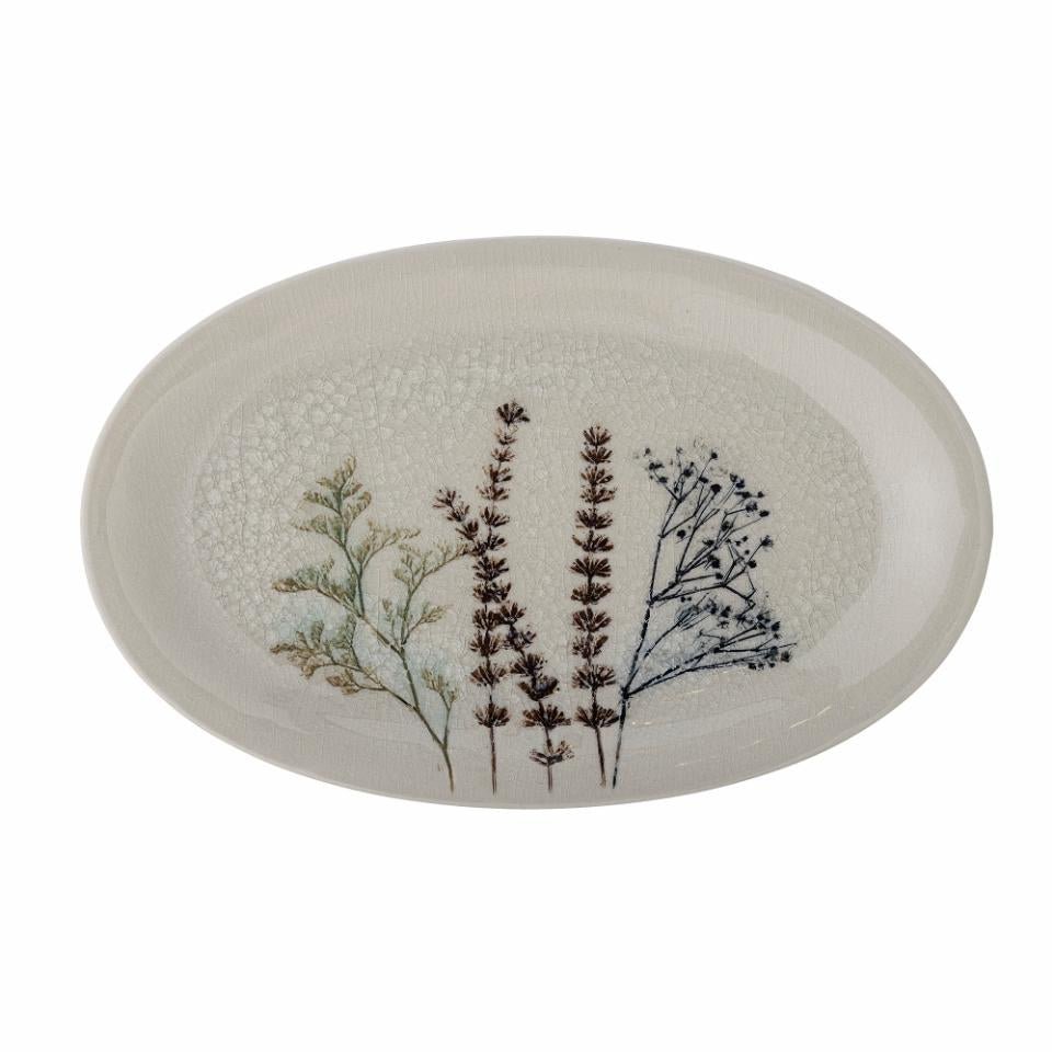 Servierteller Bea, Steingut, Natur von Bloomingville