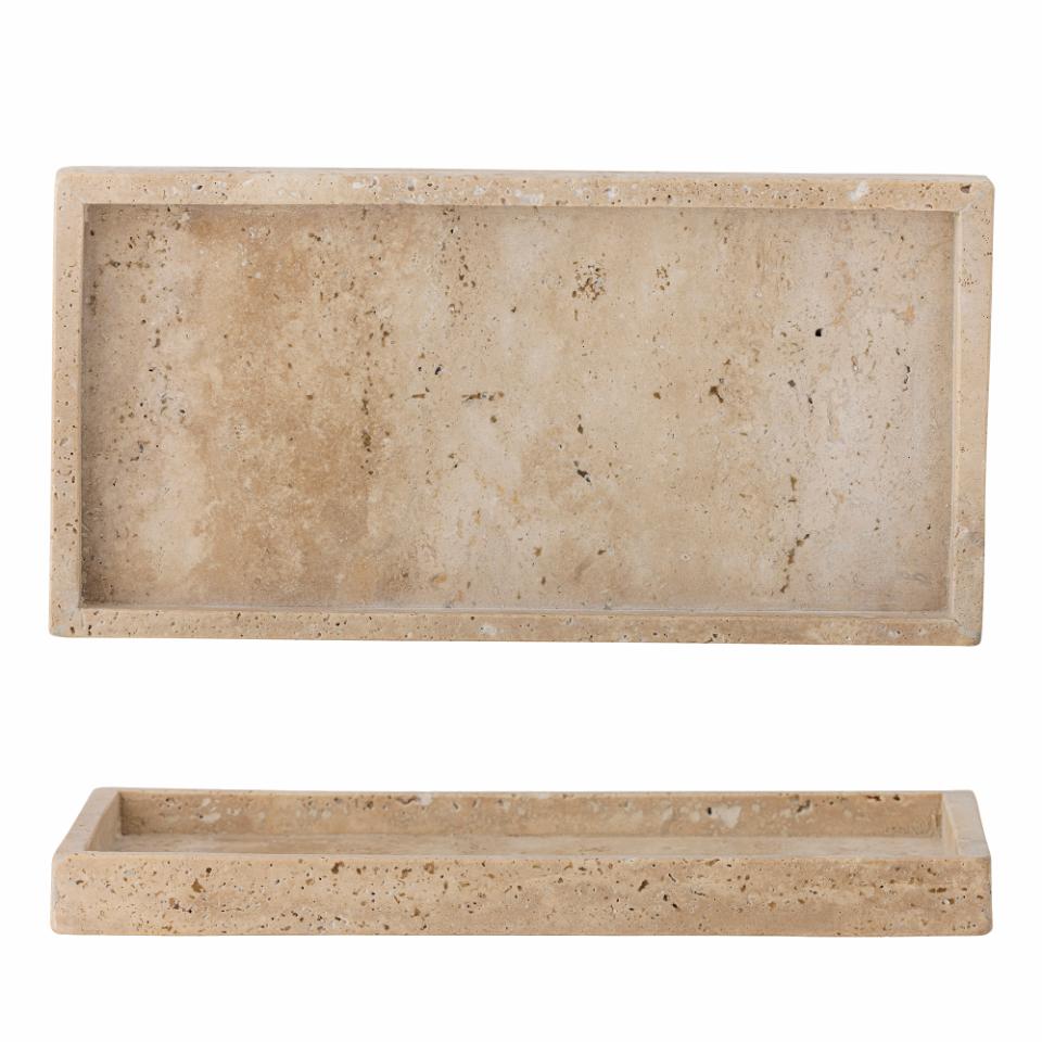Tablett Majsa, Travertine von Bloomingville