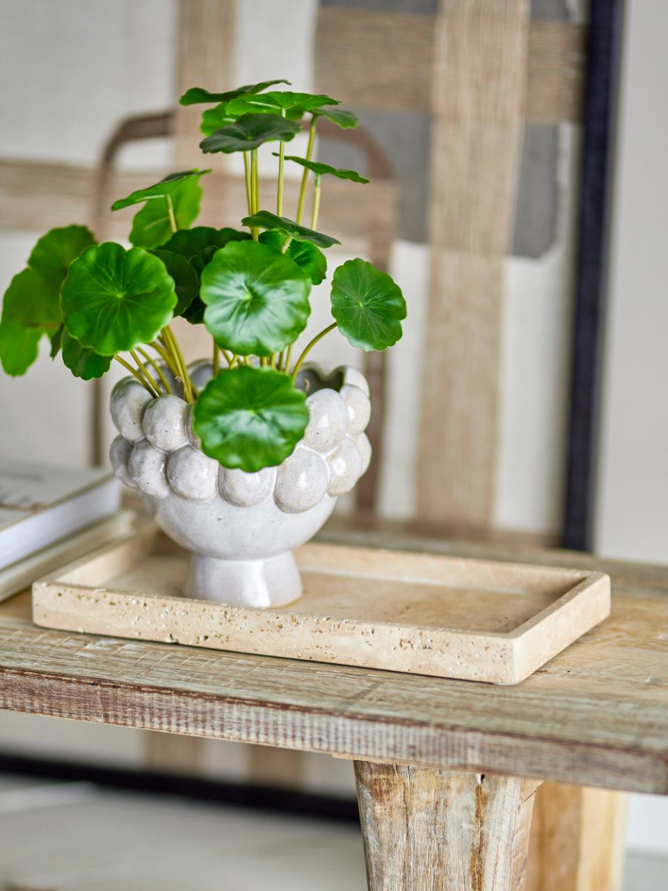 Tablett Majsa, Travertine von Bloomingville