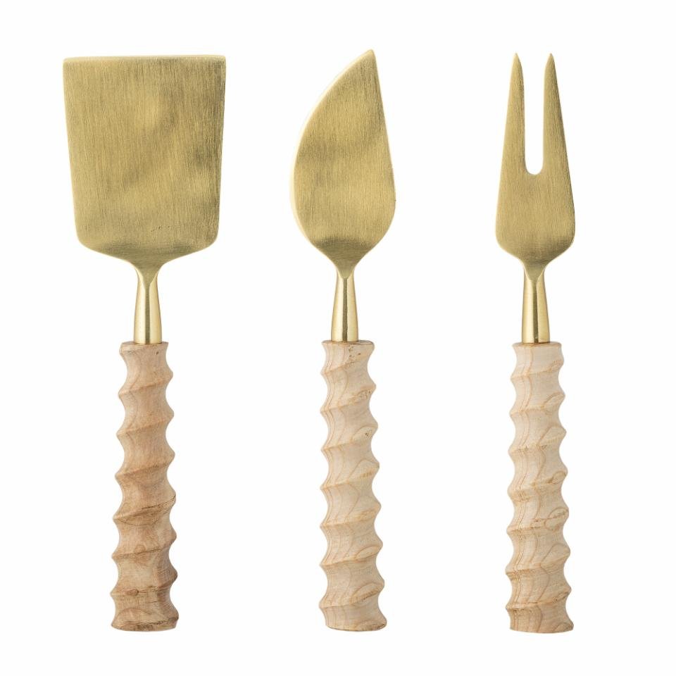 Käseutensilien Noci, Gold/Natur, Set von 3 von Bloomingville