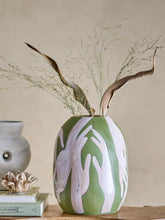 Vase Adalena, Grün, Steingut von Bloomingville erhältlich bei My Dutch Living Room GmbH