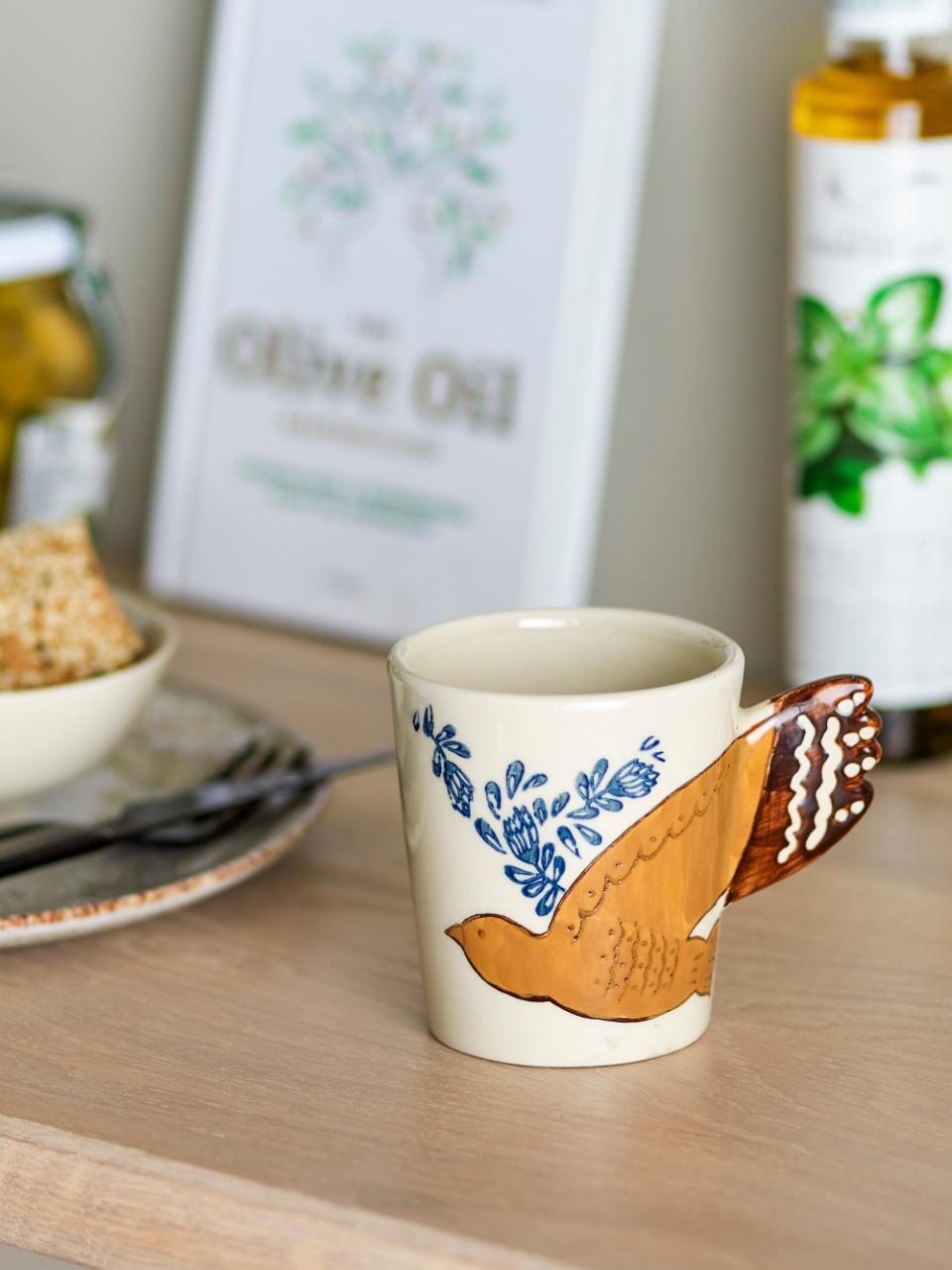 Tasse Hezha, Natur, Steingut von Bloomingville
