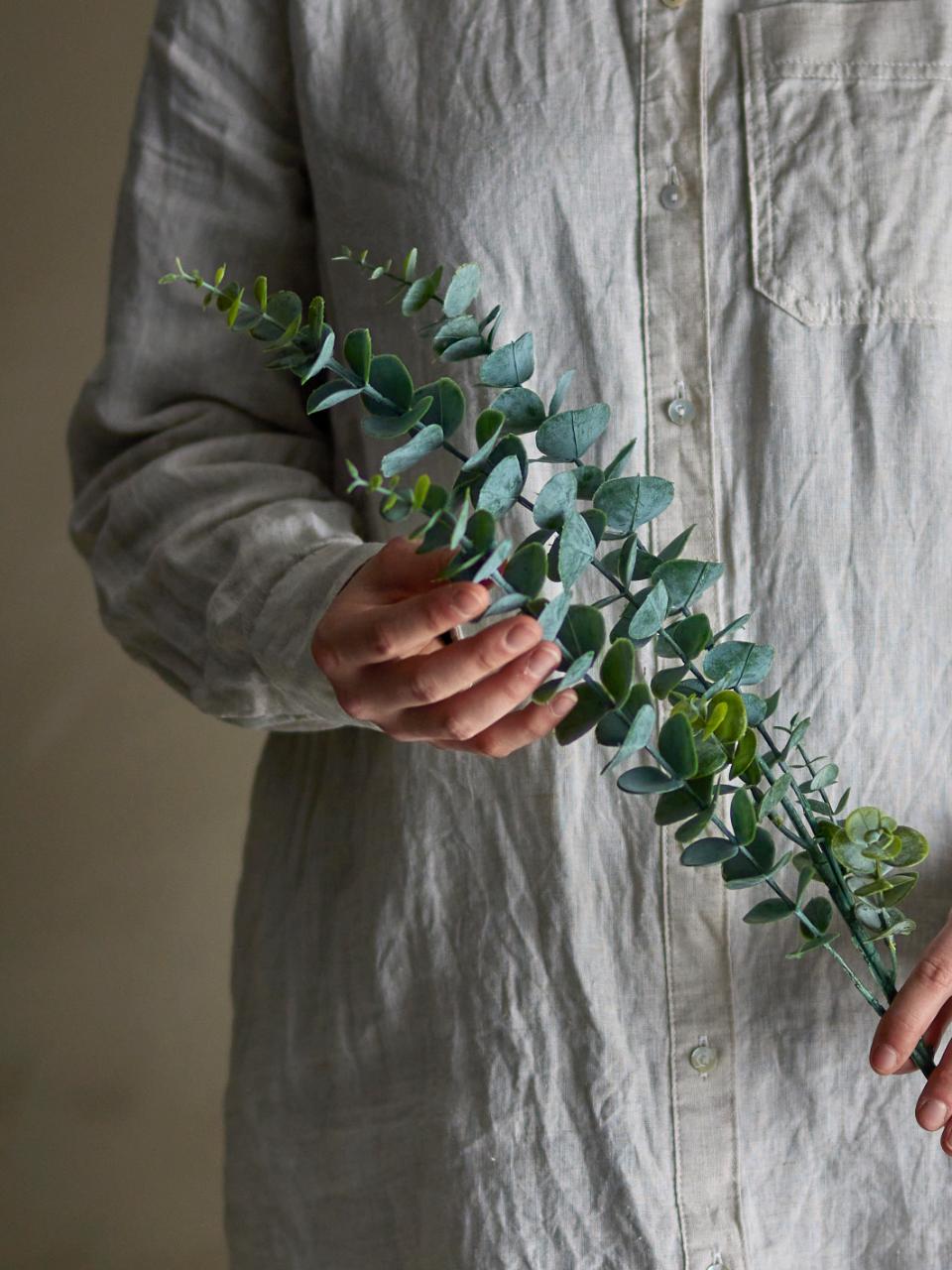 Kunstpflanze Eucalyptus Stem, Green, Artificial Flowers von Bloomingville