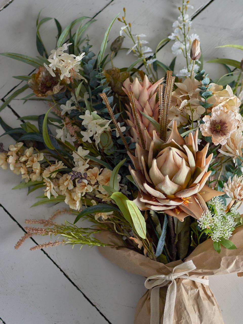 Kunstpflanze Myrtle Zweig, Weiß, Künstliche Blumen