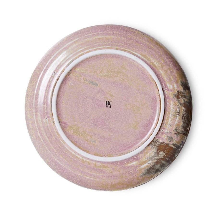 Chef Ceramics: Dessertteller Rustic, Pink, Ø20cm von HKliving