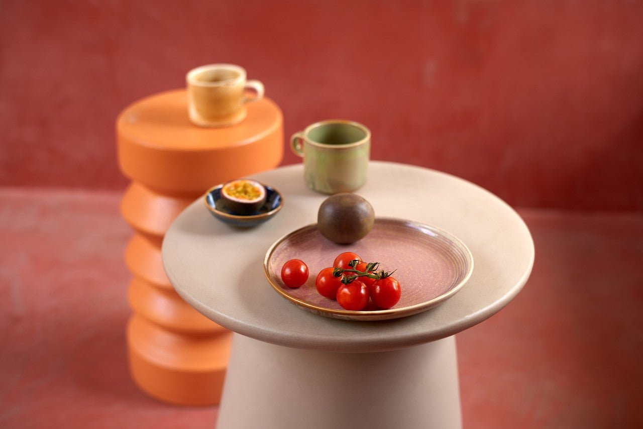 Chef Ceramics: Dessertteller Rustic, Pink, Ø20cm von HKliving