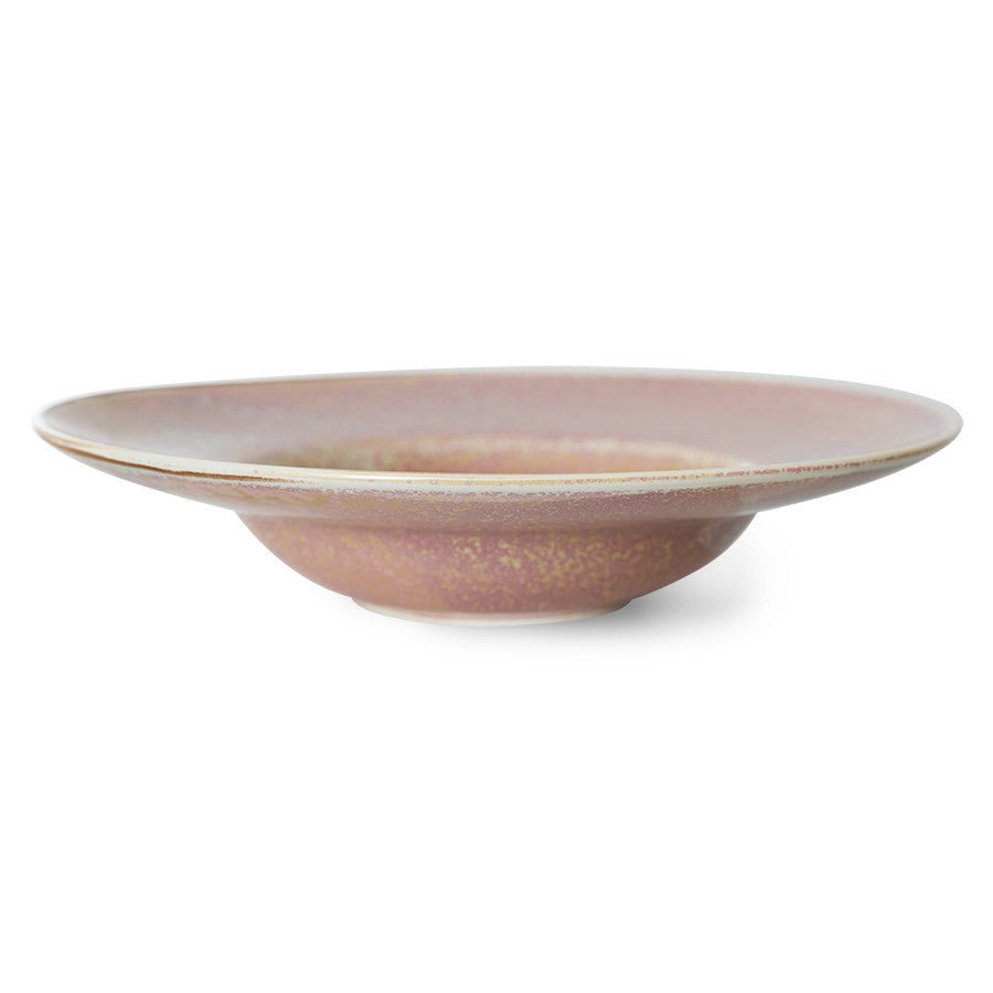 Home Chef Ceramics: Pasta Teller, Rustic Pink - HKliving