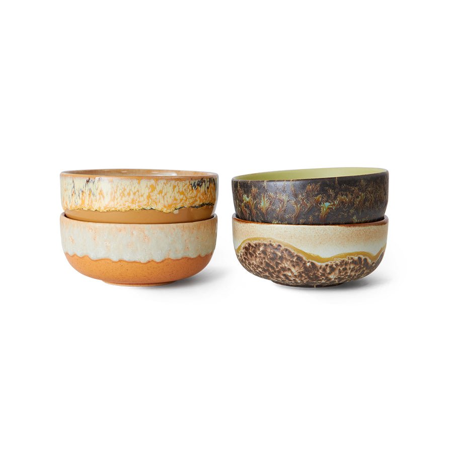 Keramik 70ern Schüssel Tapas Bowls Drift, Set of 4 von HKliving