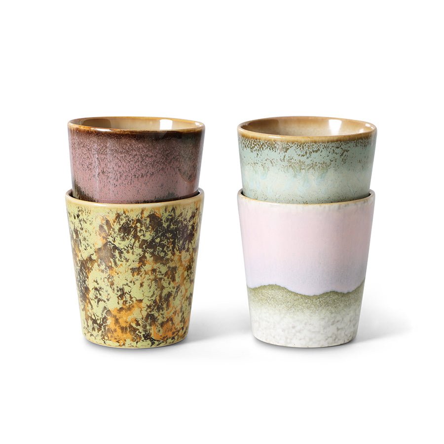 70´s Ceramics: Tasse Serendipity, Set von 4, 230ml von HKliving