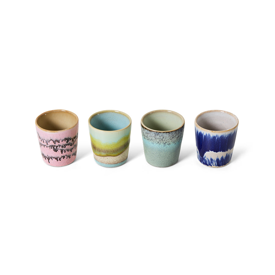 70s ceramics: Eierbecher Vibrance, Set von 4