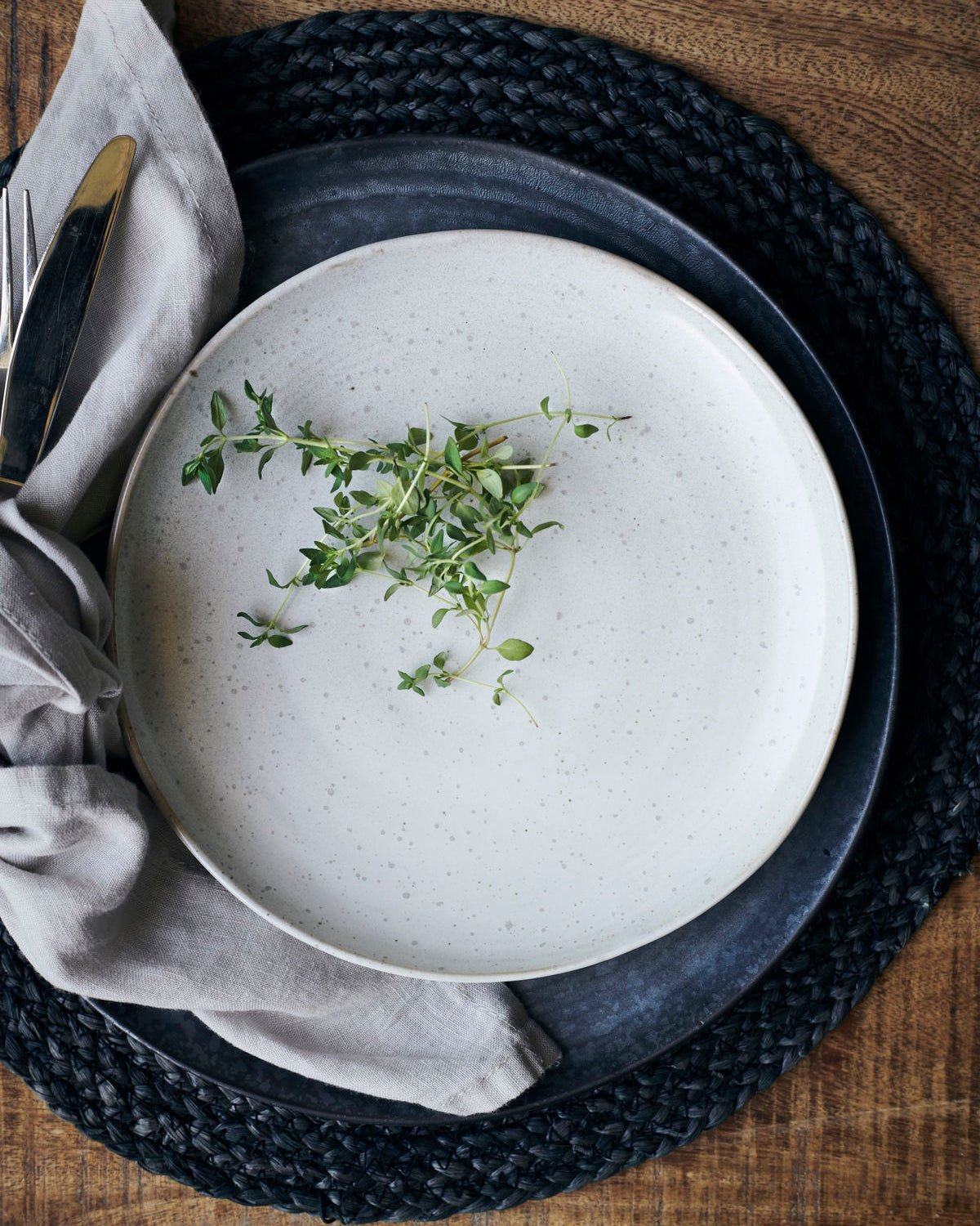 Kuchenteller Pion, Grau/Weiß - HKliving