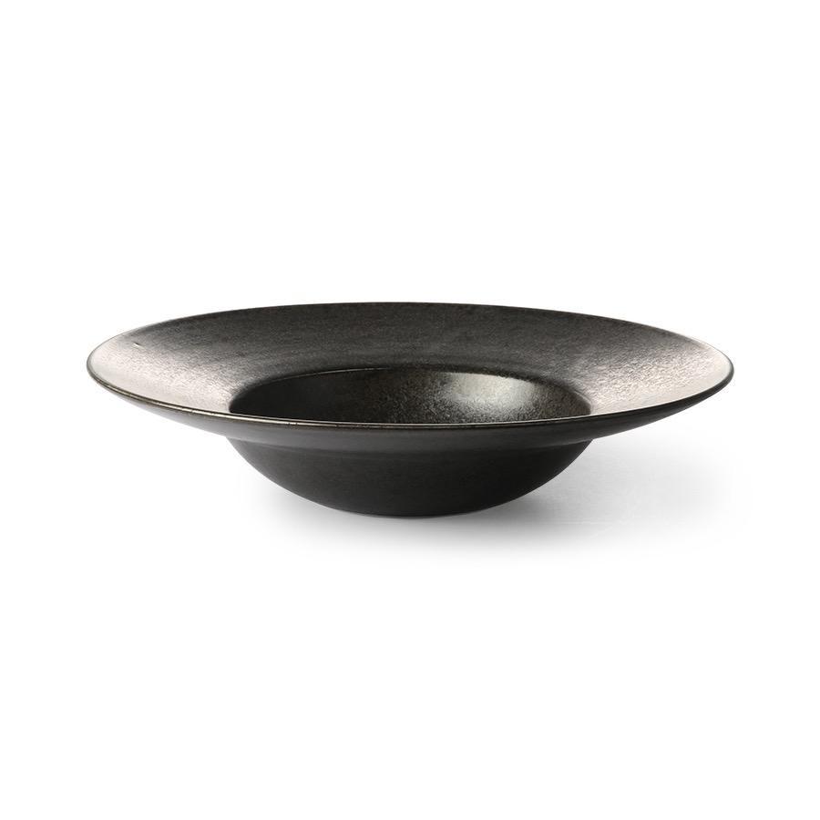 Chef Ceramics: Pastateller Rustic, Schwarz, 280ml von HKliving