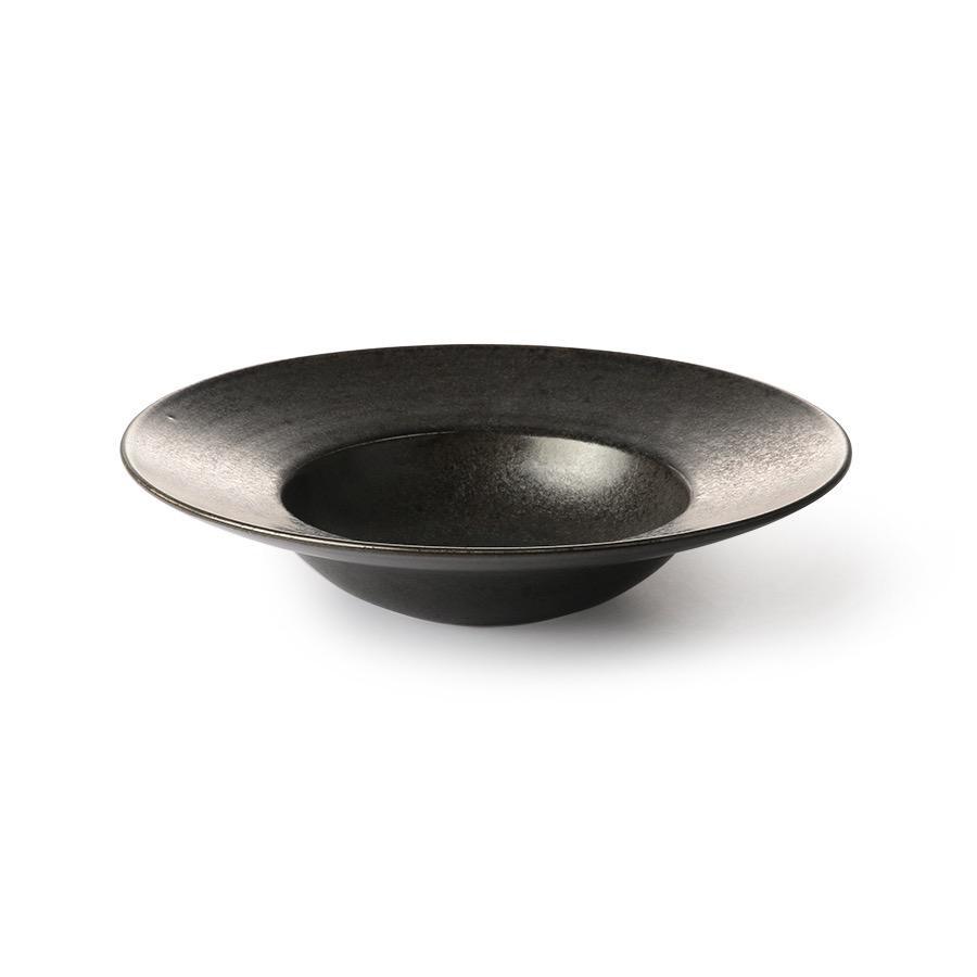 Chef Ceramics: Pastateller Rustic, Schwarz, 280ml von HKliving