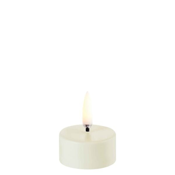 LED Teelicht 400~, Ivory wax, Smooth, Ø 4 x 2,5 cm von Uyuni