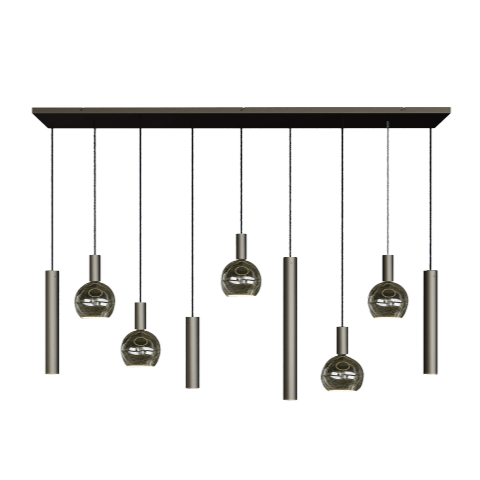 4325 - Riva Pendelleuchte gerade 170cm - 9 Lichter von ZTAHL