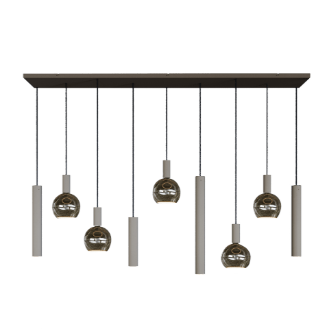 4325 - Riva Pendelleuchte gerade 170cm - 9 Lichter von ZTAHL