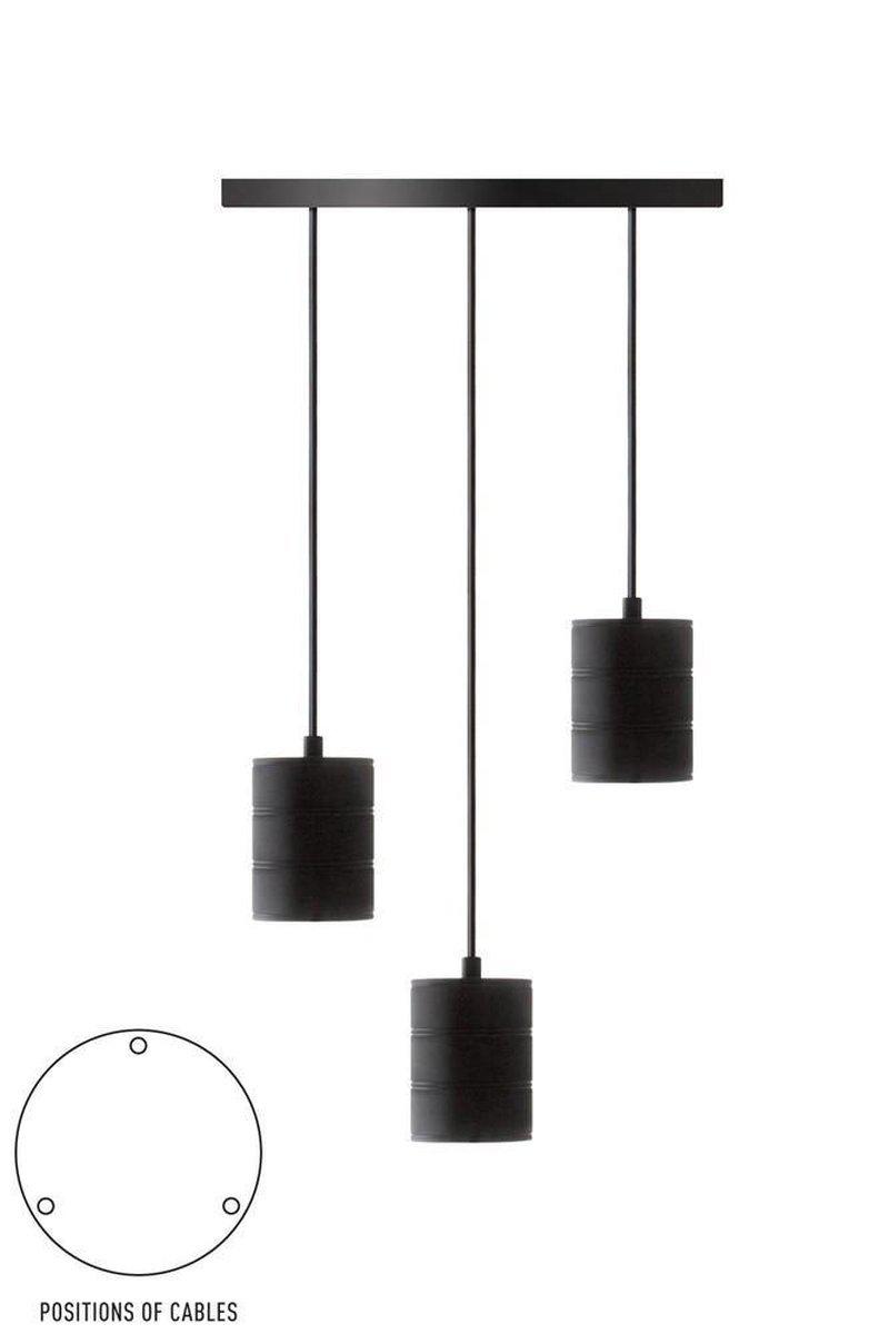 Multi Cord Retro Pendel 3x E27 Rund Schwarz von Calex