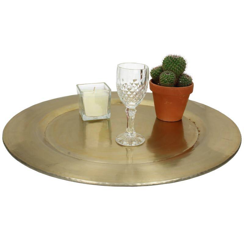 Plate Metall Gold Ø57 cm - My Dutch Living Room