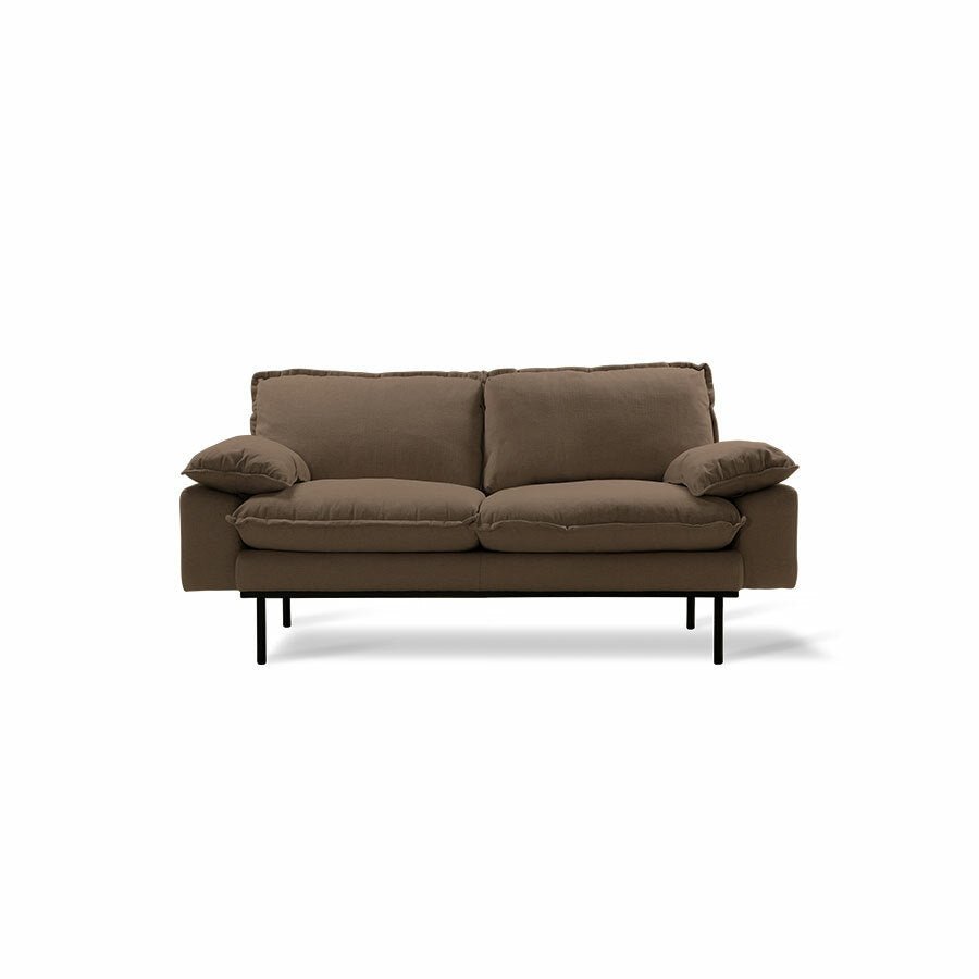 Retro Sofa 2 - Sitzer Braun von HKliving