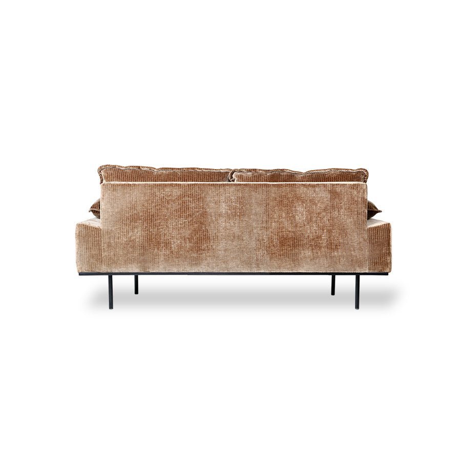 Retro Sofa 2 - Sitzer Samt Altgold von HKliving