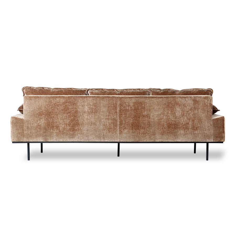 Retro Sofa 4-Sitzer Samt Altgold - HKliving