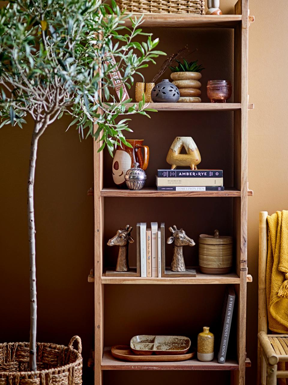 Rosita Blumentopf mit Untertasse, Braun, Steingut von Bloomingville