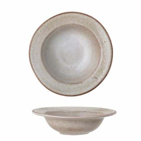 Sandrine Pasta Teller, Grey Stoneware - Bloomingville