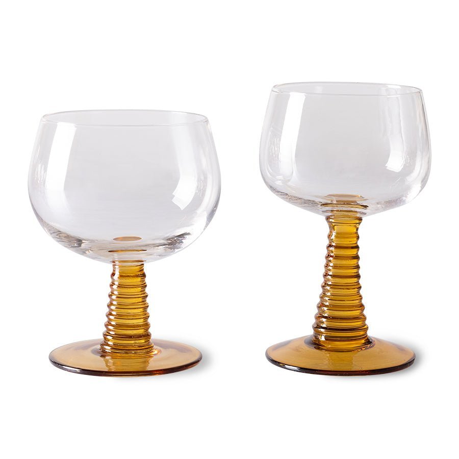 Swirl Weinglas Ocker von HKliving