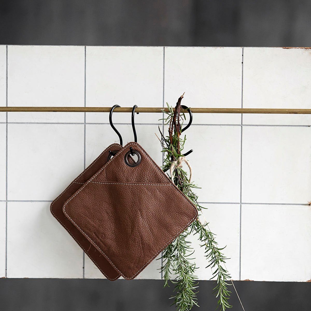 Topflappen, Square, Braun von House Doctor