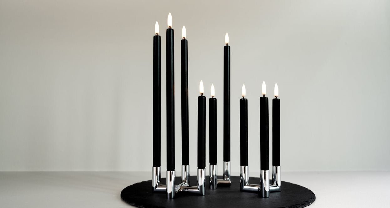 Stabkerzen LED, 2er Set, Grün von Uyuni