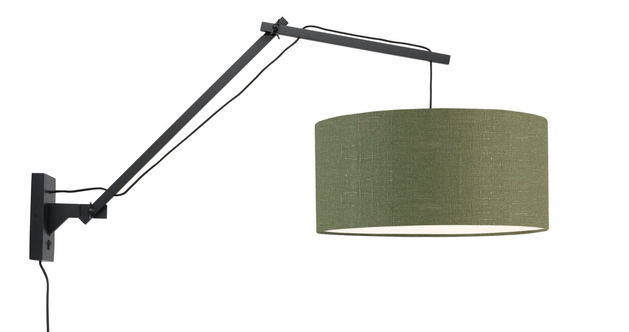 Wandleuchte Andes schwarz/green forest L - Good&Mojo