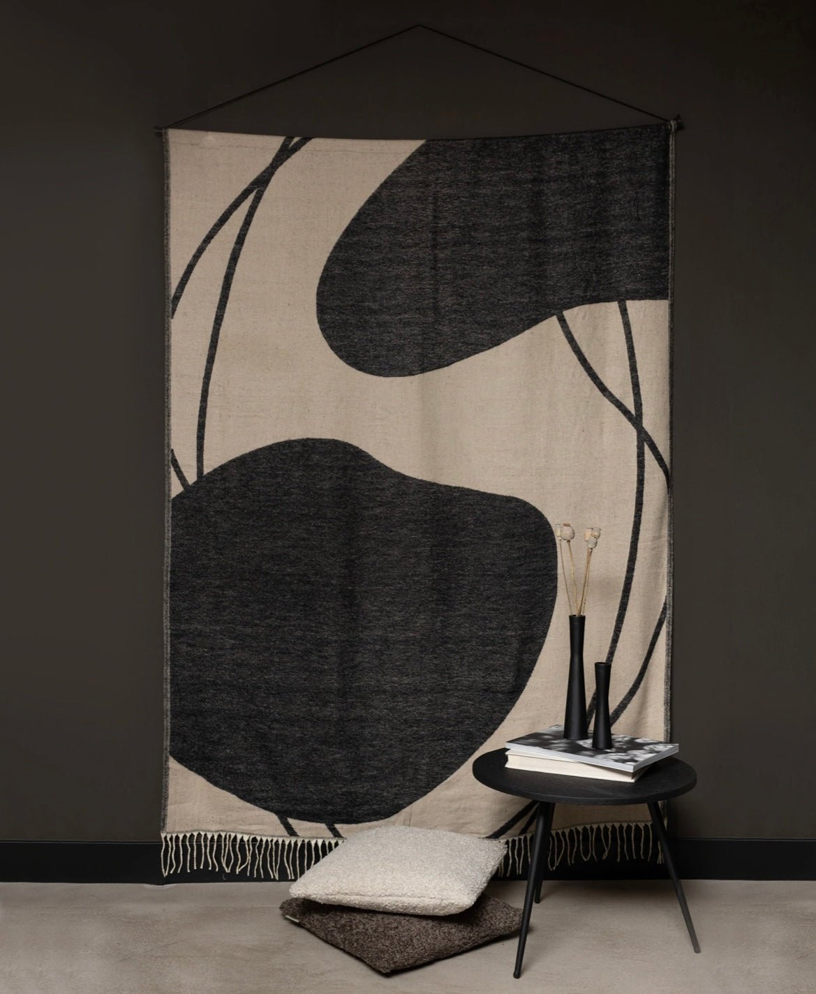 Wandteppich Schwarz/Natur von My Dutch Living Room