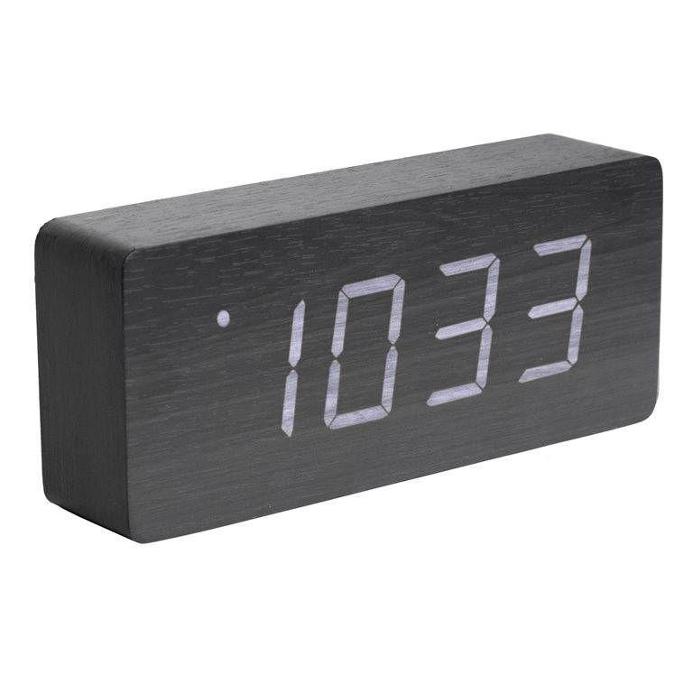 Wecker Uhr Wood Tube Black - Karlsson