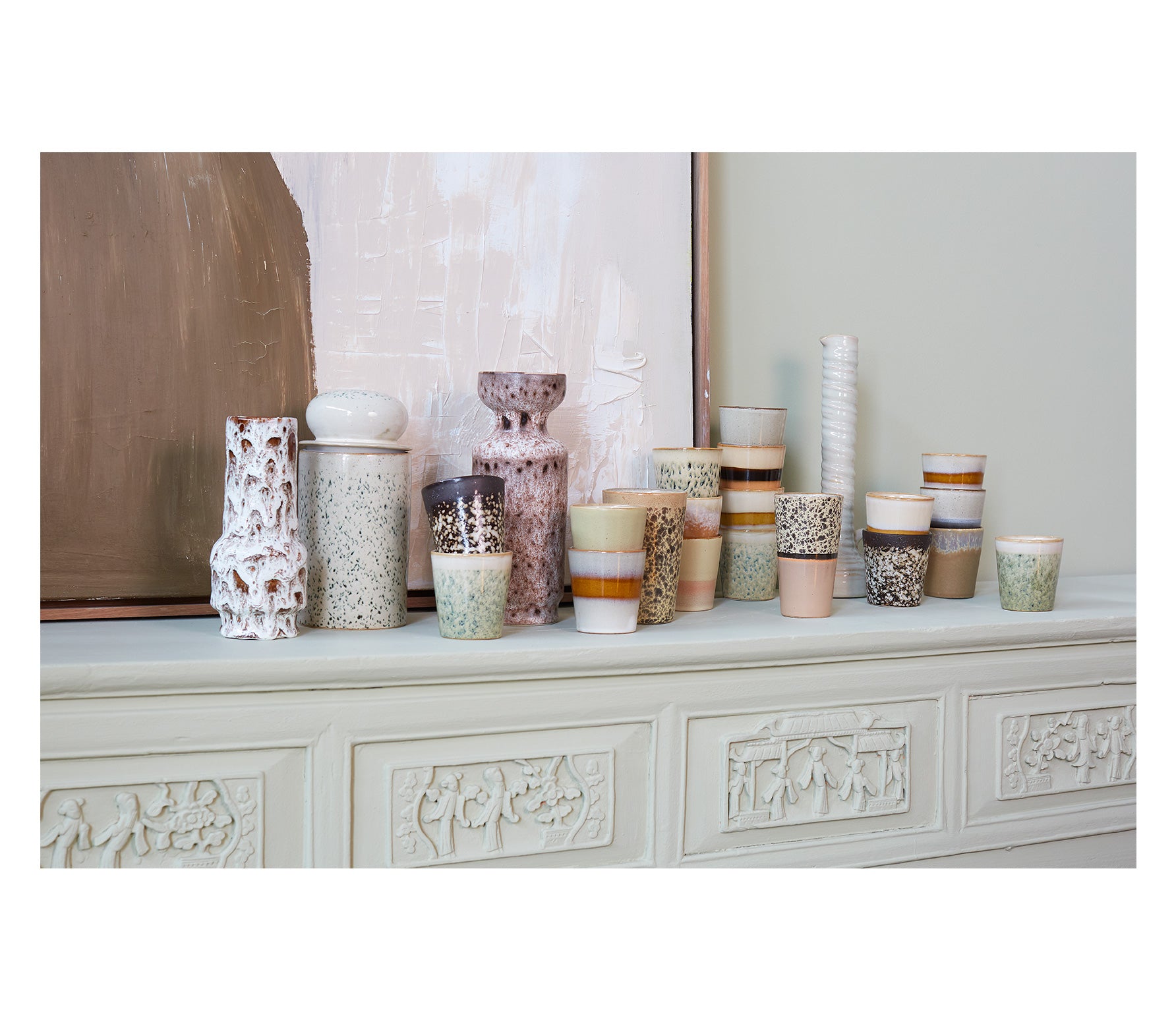 70's Ceramics: Latte Tassen (2er Set), 280 ml - HKliving